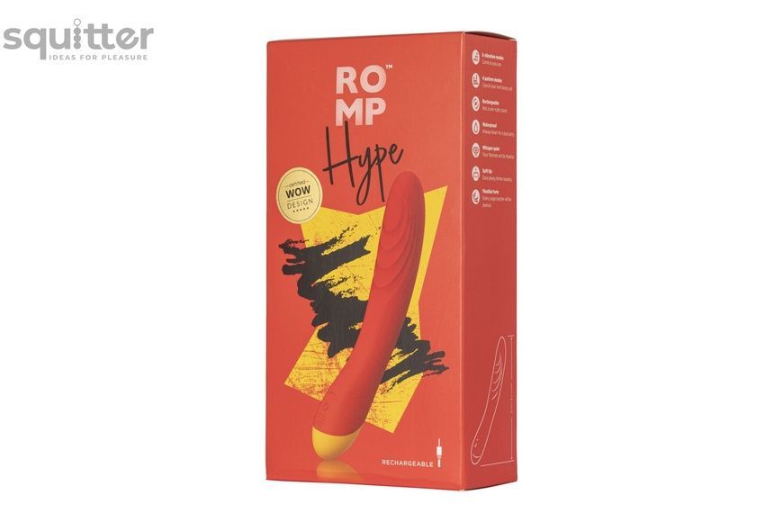 Вибратор для точки G и клитора Romp Hype, гибкий, особенно мягкая головка, 10 вариантов стимуляции SO6953 - онлайн-сексшоп Сквитер