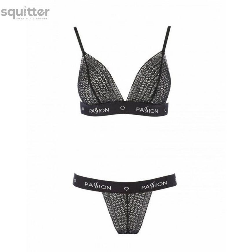 Комплект белья GLAMISS SET black L/XL - Passion Exclusive PS27101 - онлайн-сексшоп Сквитер
