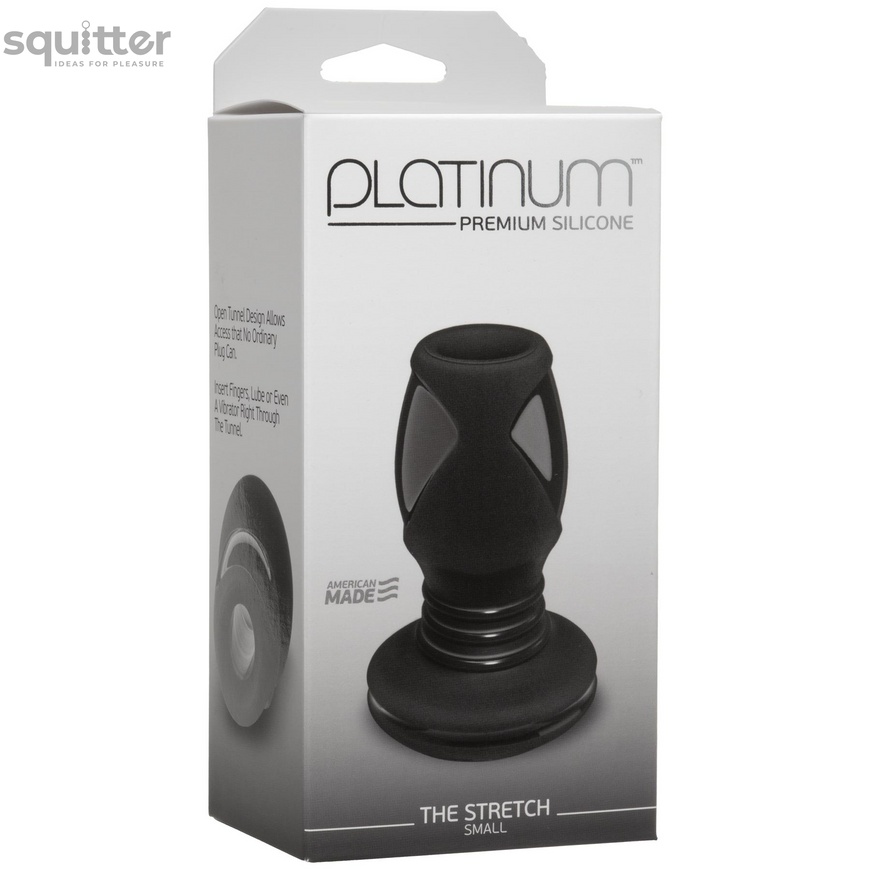 Анальний тунель Doc Johnson Platinum Premium Silicone — The Stretch — Small — Black SO4917 фото