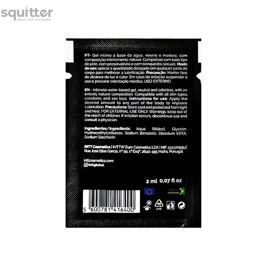 Пробник лубриканта на водній основі Intt My Lube Natural, 2 мл SX2810 - онлайн-сексшоп Сквітер