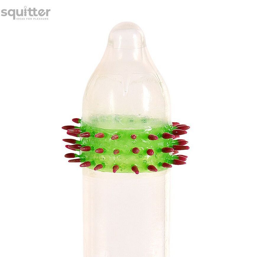 Насадка на член Recare Red Monster Spike Condom (презерватив з рядами шипів) SX3356 - онлайн-сексшоп Сквітер