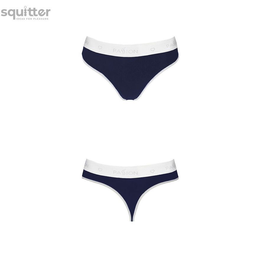 Спортивні трусики-стрінги Passion PS007 PANTIES S, navy blue SO4253 - онлайн-сексшоп Сквітер