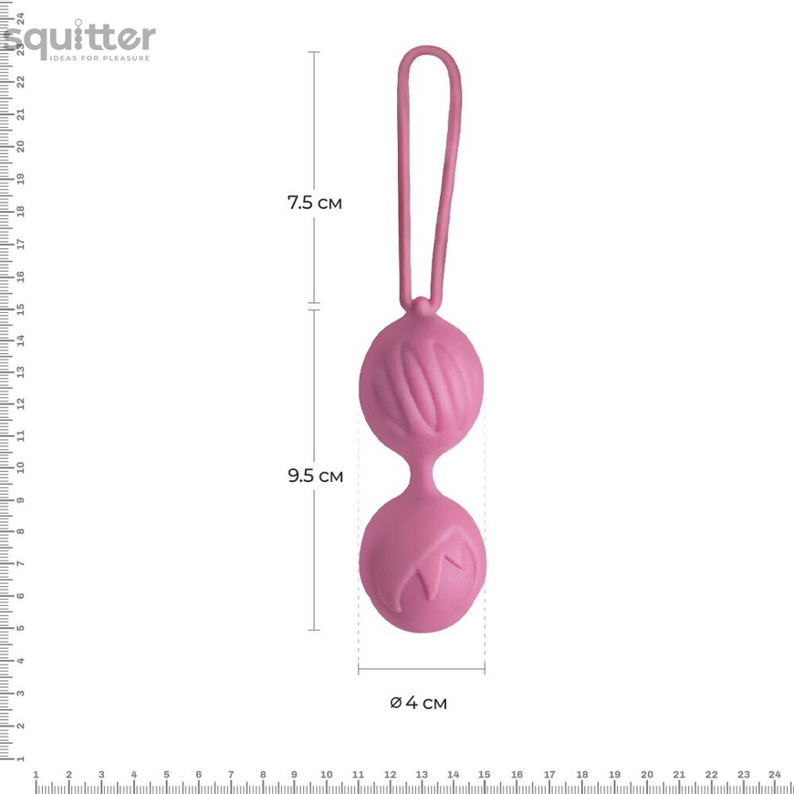 Вагінальні кульки Adrien Lastic Geisha Lastic Balls BIG Pink (L), діаметр 4 см, вага 90 гр AD40301 фото