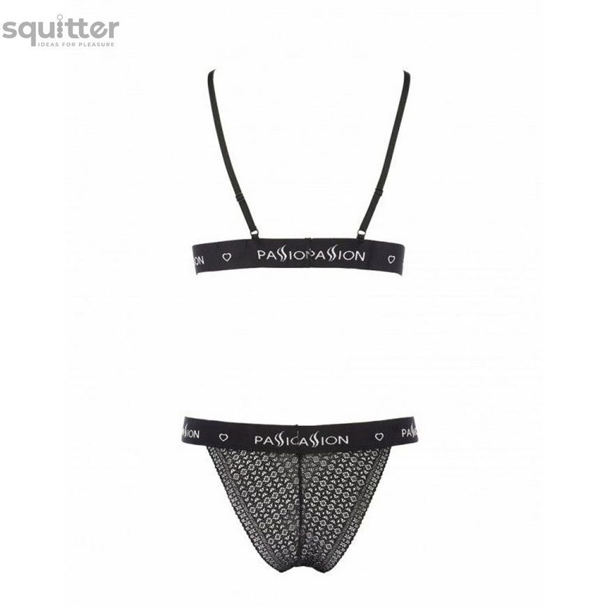 Комплект белья GLAMISS SET black L/XL - Passion Exclusive PS27101 - онлайн-сексшоп Сквитер