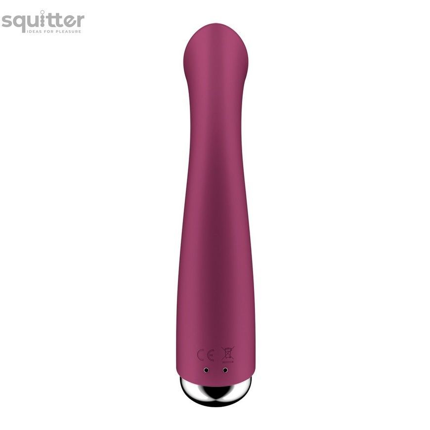 Вібратор з ротацією Satisfyer Spinning G-Spot 1 Red, плоский майданчик для стимуляції точки G SX0555 - онлайн-сексшоп Сквітер