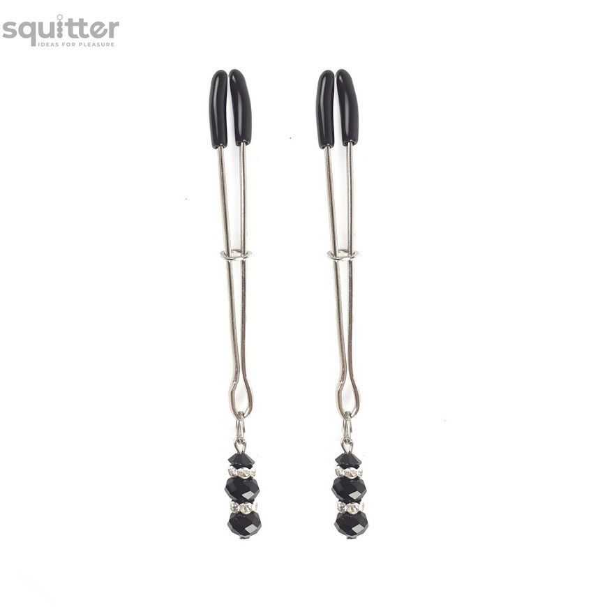 Зажимы для сосков Art of Sex - Nipple Clamps Lovely Black SO5860 - онлайн-сексшоп Сквитер