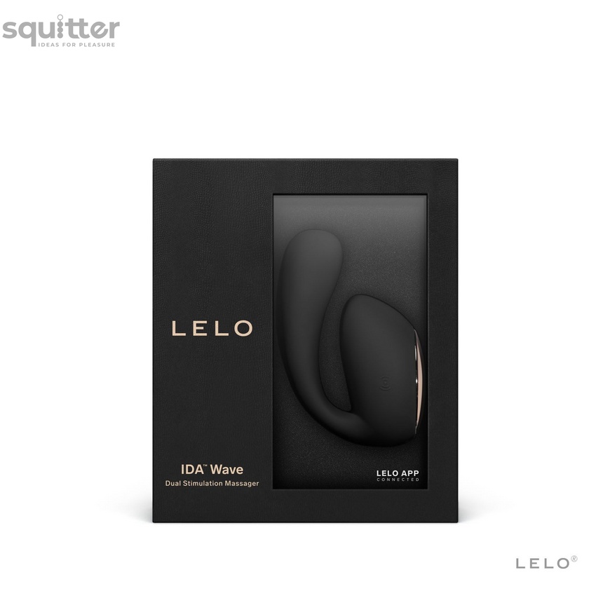 Смарт-вибратор LELO Ida Wave Black, вагинально-клиторальный, технология WaveMotion, 2 мотора SO8076 фото