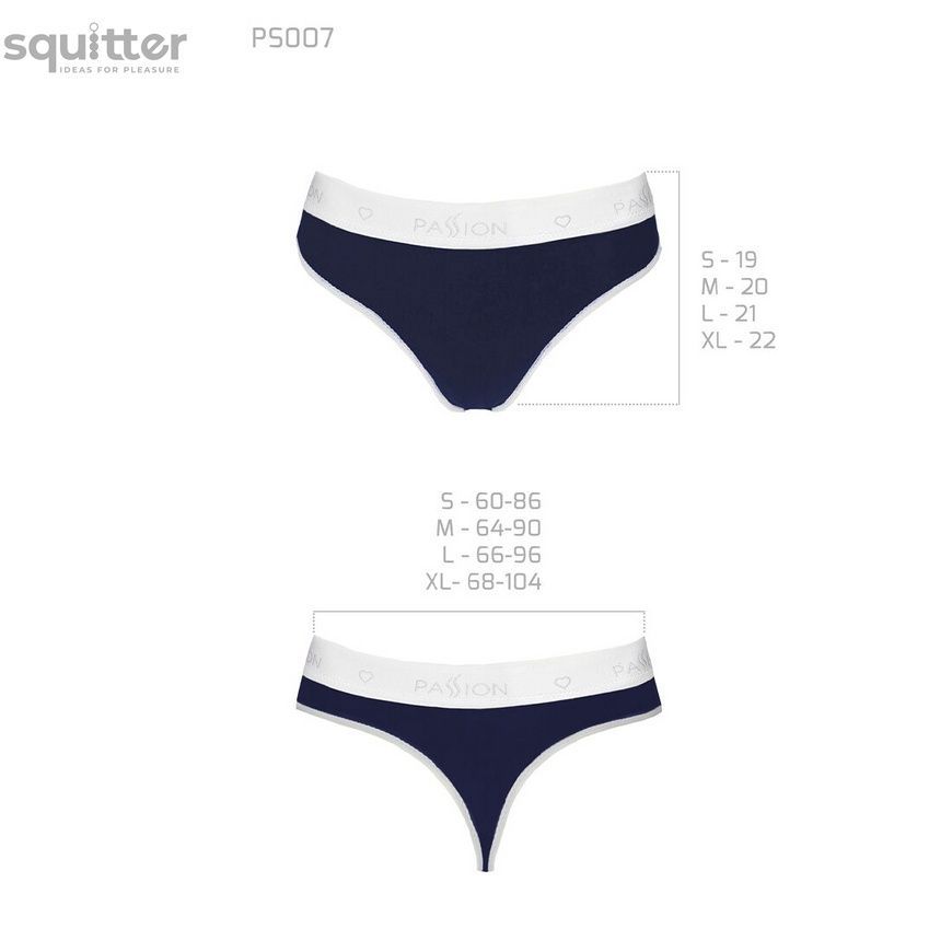 Спортивні трусики-стрінги Passion PS007 PANTIES S, navy blue SO4253 - онлайн-сексшоп Сквітер