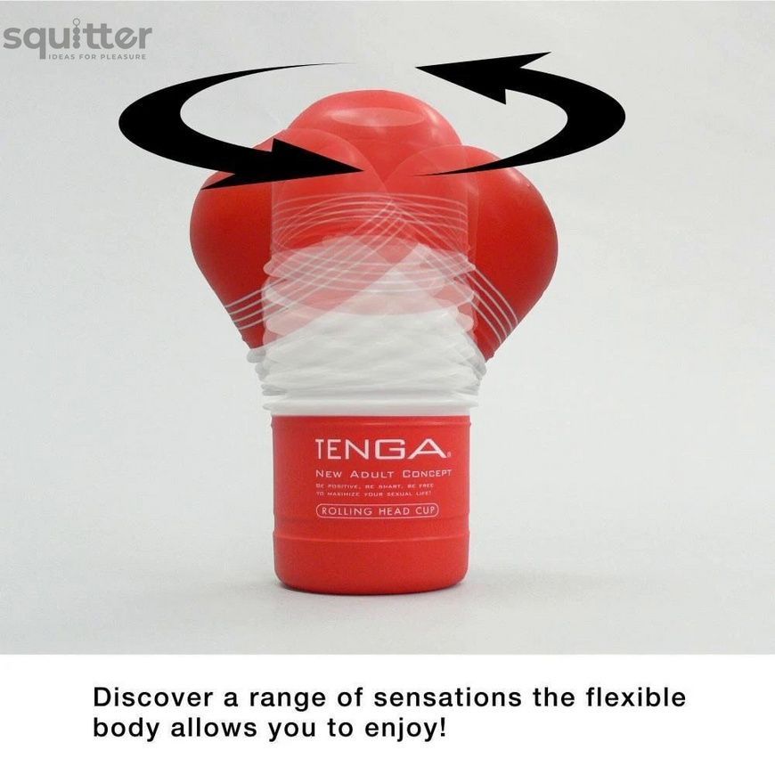 Мастурбатор Tenga Rolling Head Cup Gentle з інтенсивною стимуляцією головки SO4552 - онлайн-сексшоп Сквітер