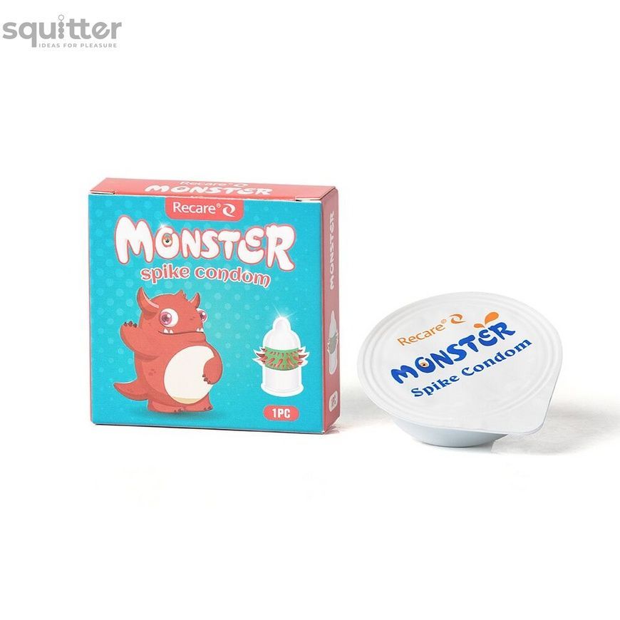 Насадка на член Recare Red Monster Spike Condom (презерватив з рядами шипів) SX3356 - онлайн-сексшоп Сквітер