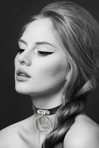 Чокер з двома кільцями Bijoux Pour Toi - TWO RINGS, екошкіра SO1882 - онлайн-сексшоп Сквітер