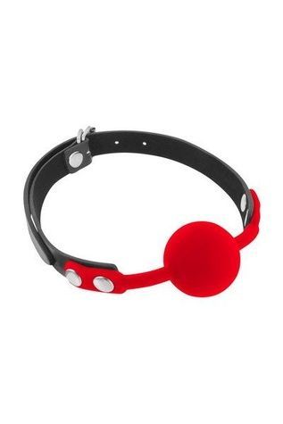Классический кляп с силиконовым шариком Fetish Tentation Silicone Gag Ball Red SO3734 - онлайн-сексшоп Сквитер