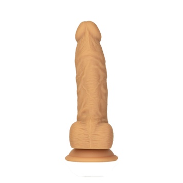 Фаллоимитатор ADDICTION Dual Density Silicone Dildo Caramel 8″, присоска, диаметр 4,3 см, вибропуля SO8243 фото