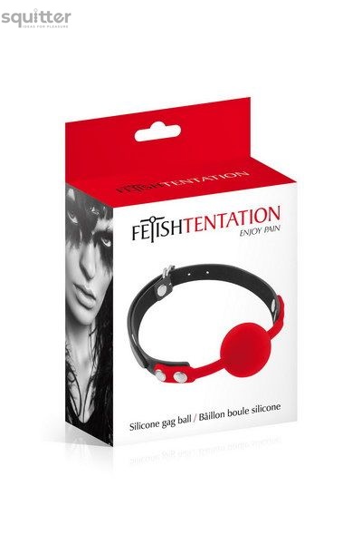 Классический кляп с силиконовым шариком Fetish Tentation Silicone Gag Ball Red SO3734 фото