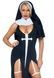 Костюм монашки-грішниці Leg Avenue Sultry Sinner L, сукня, головний убір, комір SO7922,1 - інтернет-магазин інтимних товарів Squitter