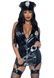 Leg Avenue Vinyl Naughty Cop Black MSO8625,1 - интернет-магазин интимных товаров Squitter