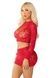 Комплект Leg Avenue Rhinestone Crop Top and Mini Skirt One Size, Red SX1745,3 - інтернет-магазин інтимних товарів Squitter