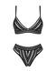 Комплект білизни Obsessive Natilya 2-pcs set XS/S, black, бюстгальтер, трусики SO7717,3 - інтернет-магазин інтимних товарів Squitter