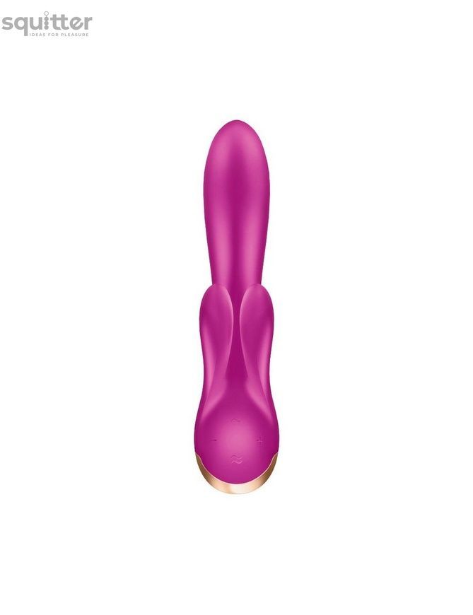Смарт вібратор кролик із подвійним відростком Satisfyer Double Flex Violet SO6093 - онлайн-сексшоп Сквітер