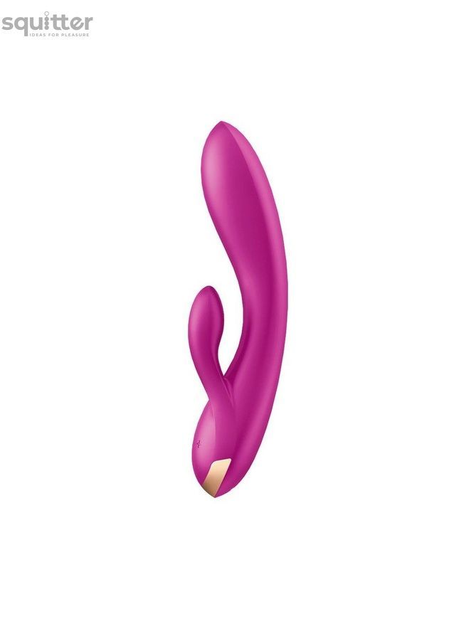 Смарт вібратор кролик із подвійним відростком Satisfyer Double Flex Violet SO6093 - онлайн-сексшоп Сквітер