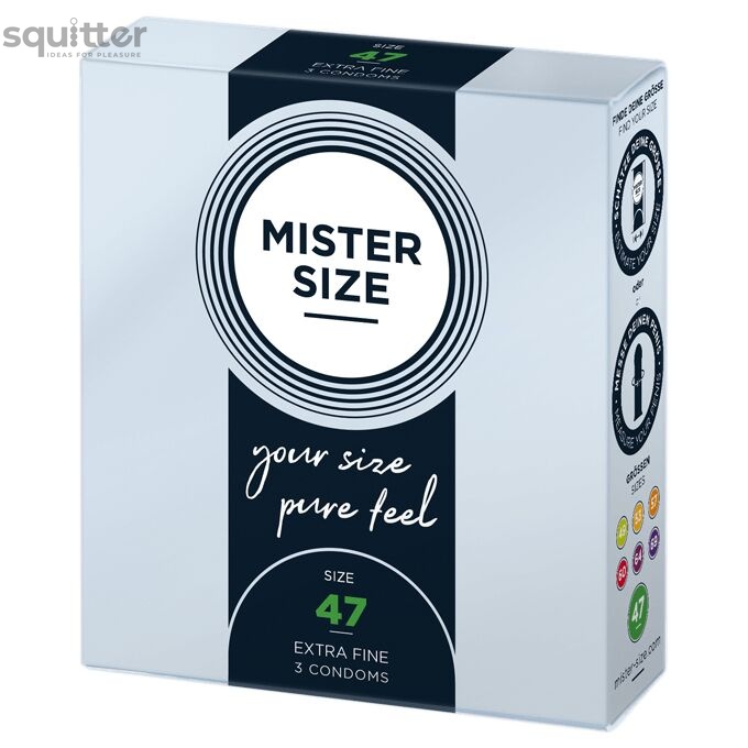 Презервативи Mister Size - pure feel - 47 (3 condoms), товщина 0,05 мм SO8032 фото