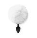 Силіконова анальна пробка М Art of Sex - Silicone Butt plug Rabbit Tail White, діаметр 3,5 см SO6695,2 - інтернет-магазин інтимних товарів Squitter