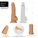 Фалоімітатор ADDICTION Dual Density Silicone Dildo Caramel 8″, присоска, діаметр 4,3 см, віброкуля в SO8243 фото 7