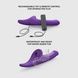 Вібронасадка для страпону з вакуумною стимуляцією Strap-On-Me Multi Orgasm Dildo L Purple SX4034,4 - інтернет-магазин інтимних товарів Squitter