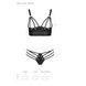 Комплект з екошкіри з люверсами та ремінцями Passion MALWIA BIKINI L/XL, black, бра та трусики SO5762,5 - інтернет-магазин інтимних товарів Squitter