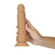 Фалоімітатор ADDICTION Dual Density Silicone Dildo Caramel 8″, присоска, діаметр 4,3 см, віброкуля в SO8243 фото 6