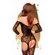 Бодістокінг з флористично-геометричним орнаментом Penthouse - Top-Notch Black S/L SO4384,2 - інтернет-магазин інтимних товарів Squitter