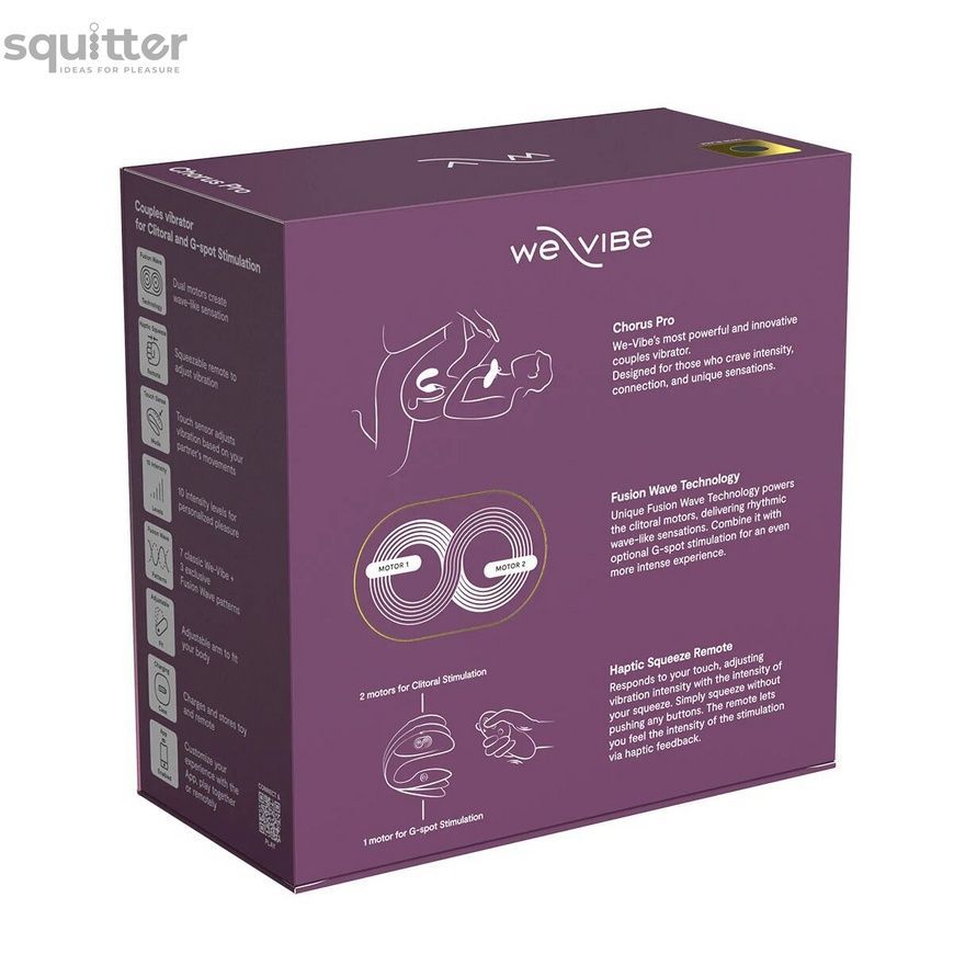 Смарт-вібратор для пар We-Vibe Chorus Pro Satin Black SX3860 - онлайн-сексшоп Сквітер