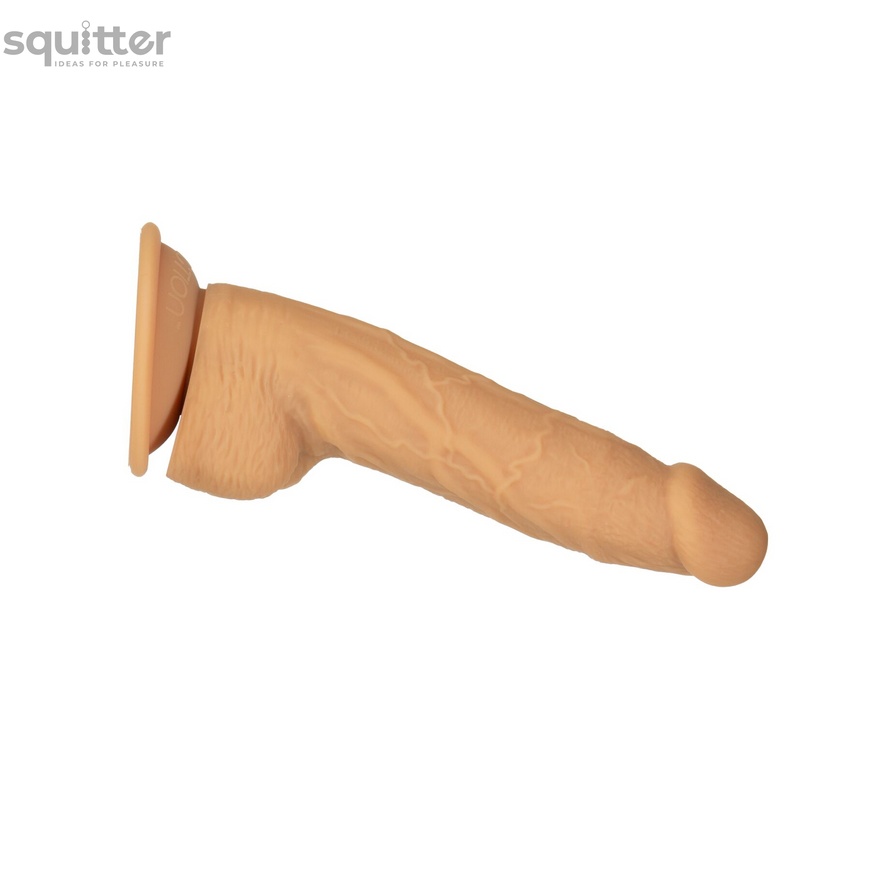 Фалоімітатор ADDICTION Dual Density Silicone Dildo Caramel 8″, присоска, діаметр 4,3 см, віброкуля в SO8243 фото