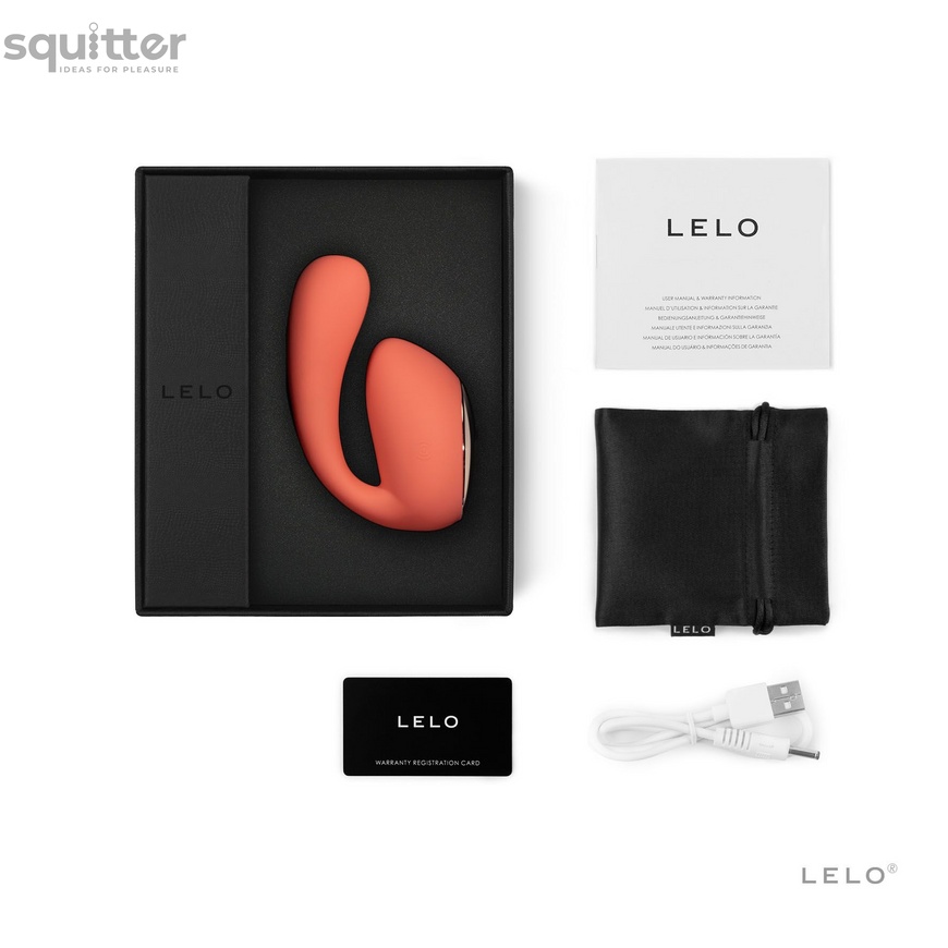 Смарт-вибратор LELO Ida Wave Coral Red, вагинально-клиторальный, технология WaveMotion, 2 мотора SO8077 фото