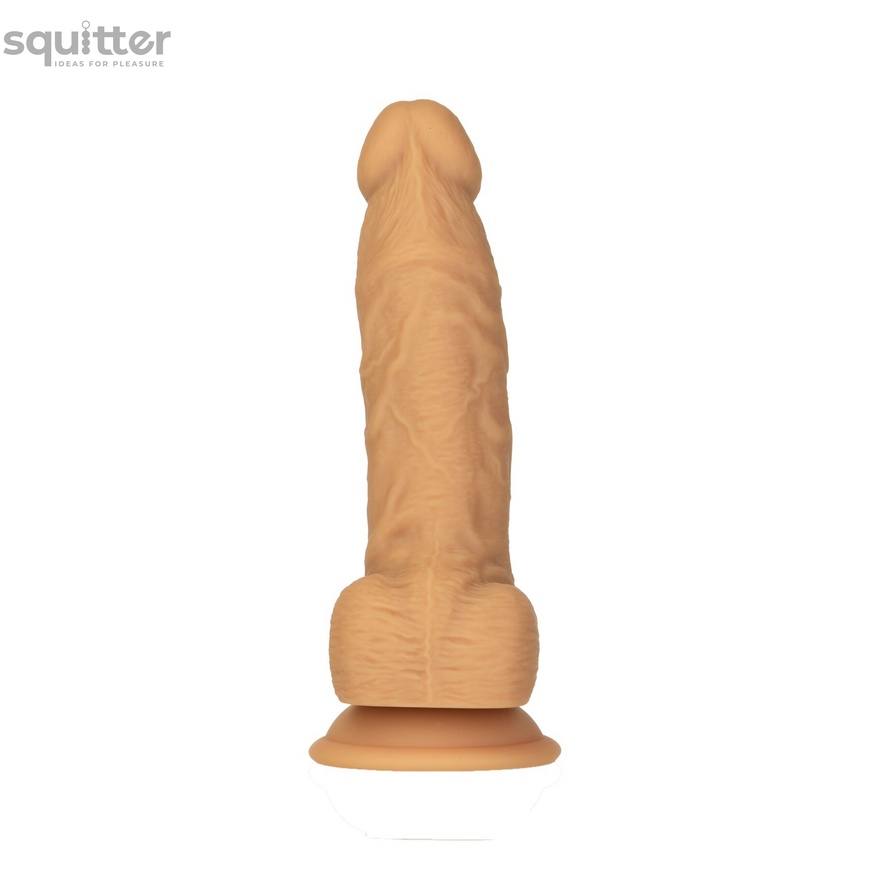 Фаллоимитатор ADDICTION Dual Density Silicone Dildo Caramel 8″, присоска, диаметр 4,3 см, вибропуля SO8243 фото