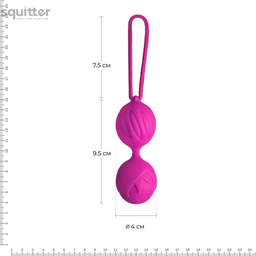 Вагинальные шарики Adrien Lastic Geisha Lastic Balls BIG Magenta (L), диаметр 4см, вес 90гр AD40321 фото