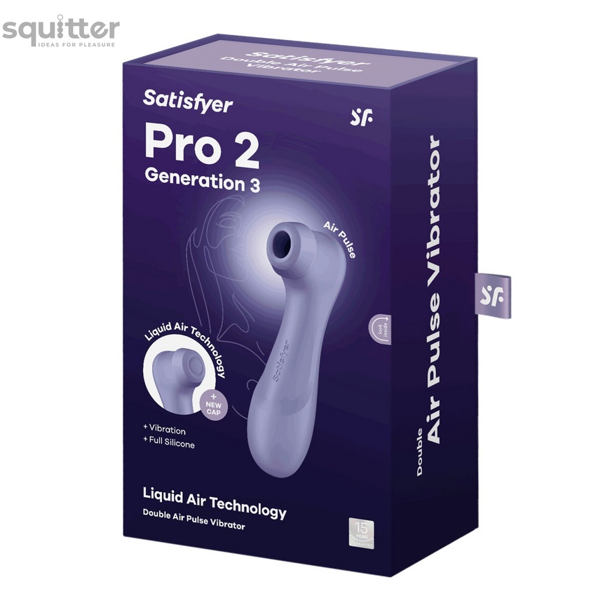 Вакуумний кліторальний стимулятор Satisfyer Pro 2 Generation 3 with Liquid Air Lilac SO8403 фото