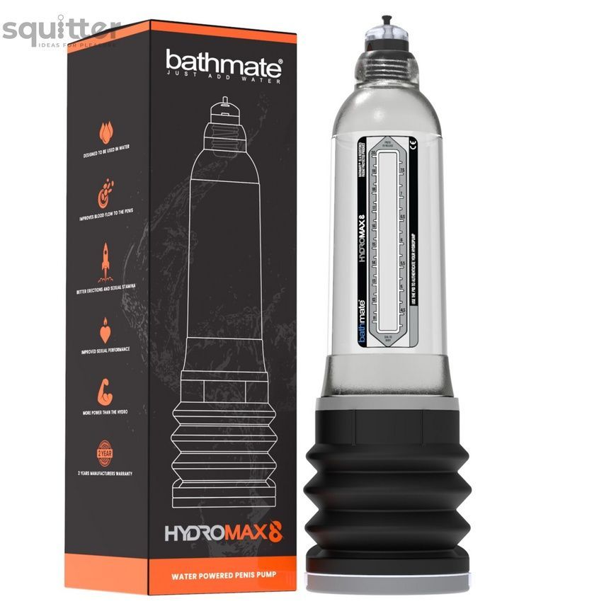 Гідропомпа Bathmate Hydromax 8 Clear, для члена довжиною від 15 до 20 см, діаметр до 5,5 см SX2298 - онлайн-сексшоп Сквітер