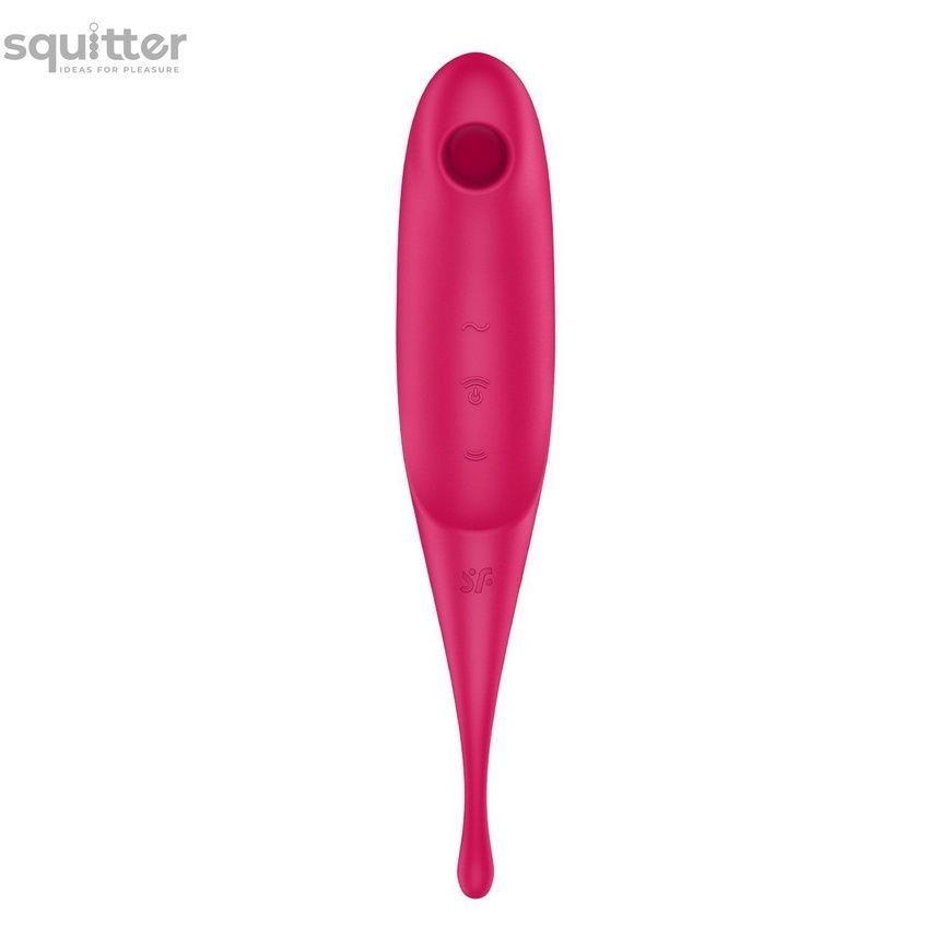 Вибратор для клитора с вакуумной стимуляцией Satisfyer Twirling Pro Red SO7802 - онлайн-сексшоп Сквитер