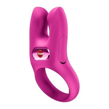 Ерекційне віброкільце з подвійною стимуляцією клітора Fun Factory NŌS CLASSIC Magenta, 2 мотори SX3697 - онлайн-сексшоп Сквітер