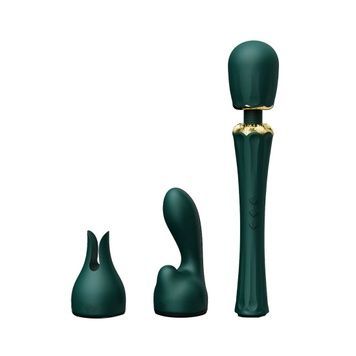 Вібромасажер з насадками Zalo &mdash; Kyro Wand Turquoise Green SO6650 - онлайн-сексшоп Сквітер
