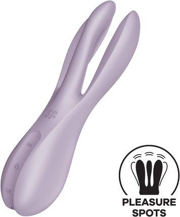 Кліторальний вібратор Satisfyer Threesome 2 Violet, 3 гнучкі пальчики, 3 мотори SX1213 - онлайн-сексшоп Сквітер