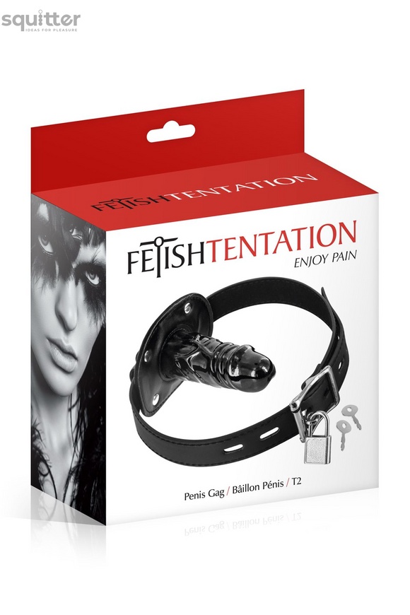 Кляп з великим фаллоімітатором Fetish Tentation Penis Gag T2 SO4041 фото