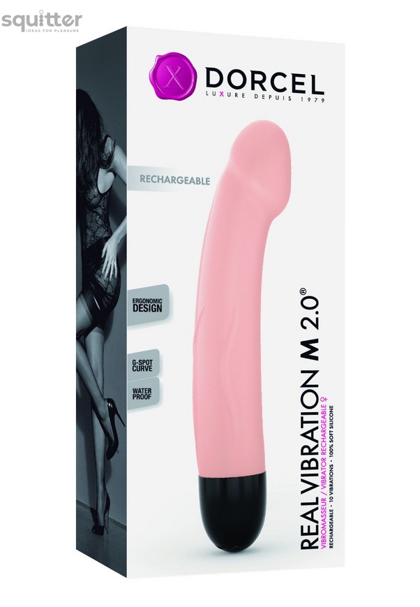 Вибратор Dorcel Real Vibration M Flesh 2.0, диам 3,7см, перезаряжаемый, для точки G SO3819 фото