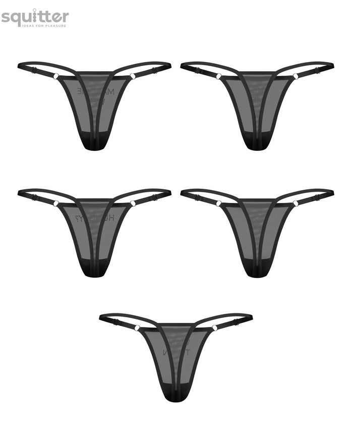 Набір трусиків Obsessive Violami 5-pack thong L/XL SX3627 - онлайн-сексшоп Сквітер