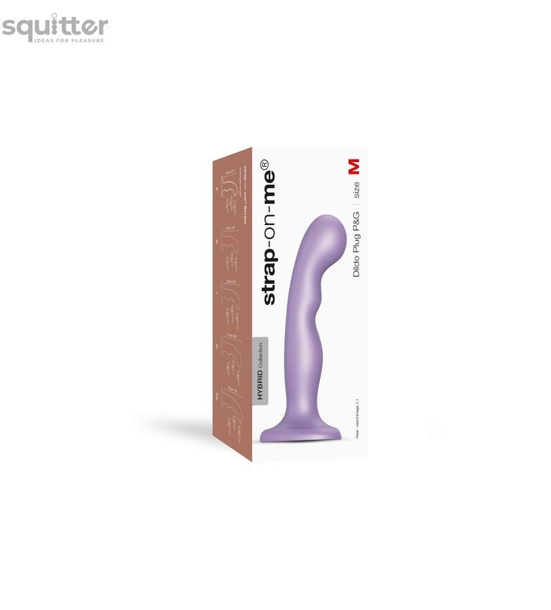 Насадка для страпона Strap-On-Me Dildo Plug P&G Lilas Metallic M SO7821 - онлайн-сексшоп Сквитер