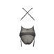 Корсет с декольте ERZA CORSET black S/M - Passion, пажи, трусики, полупрозрачныйPS26008,4 - интернет-магазин интимных товаров Squitter