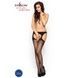 Бодистокинг Passion BS002 black, имитация чулок и поясаPBS002B,2 - интернет-магазин интимных товаров Squitter