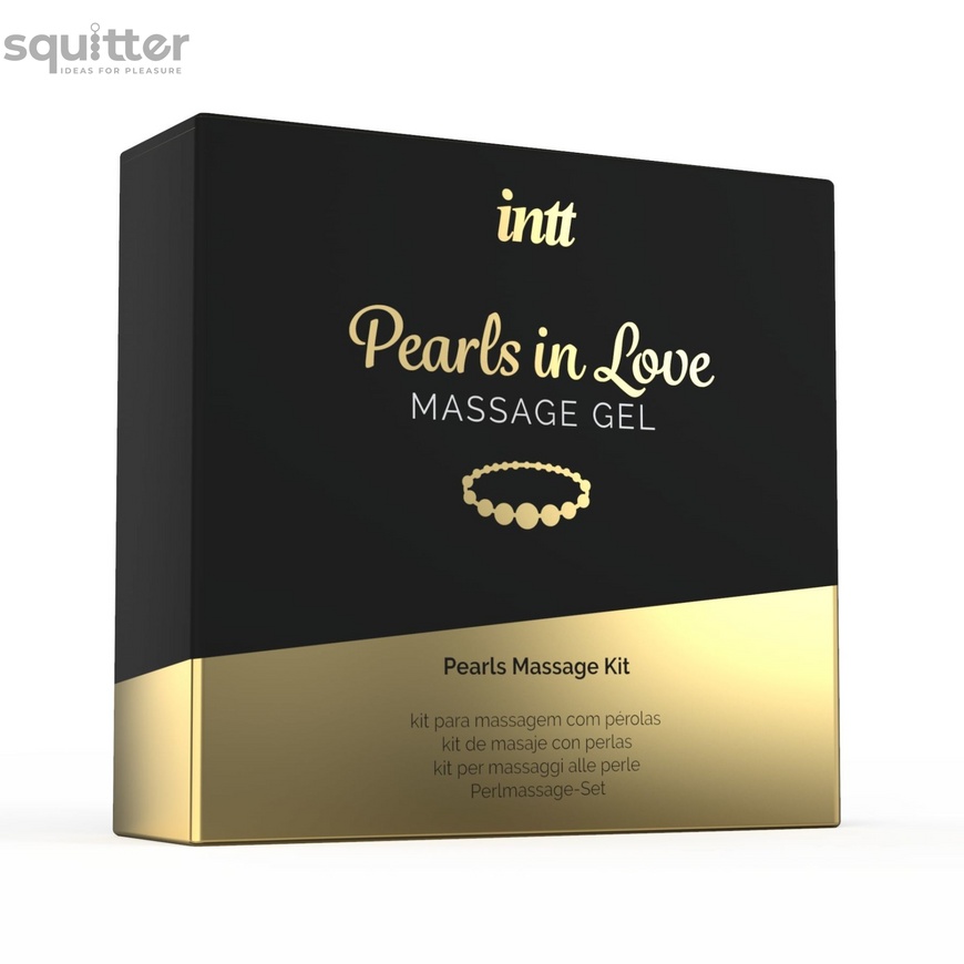 Набір для перлинного масажу Intt Pearls in Love: намисто та силіконовий масажний гель SO2928 фото