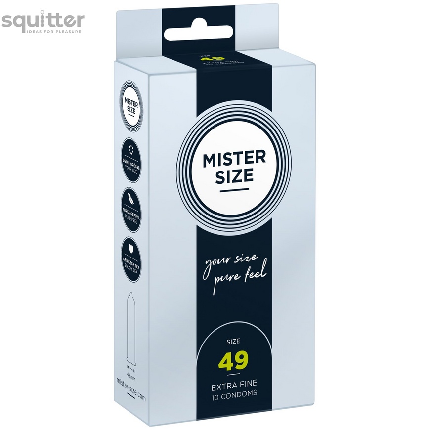 Презервативи Mister Size - pure feel - 49 (10 condoms), товщина 0,05 мм SO8043 фото